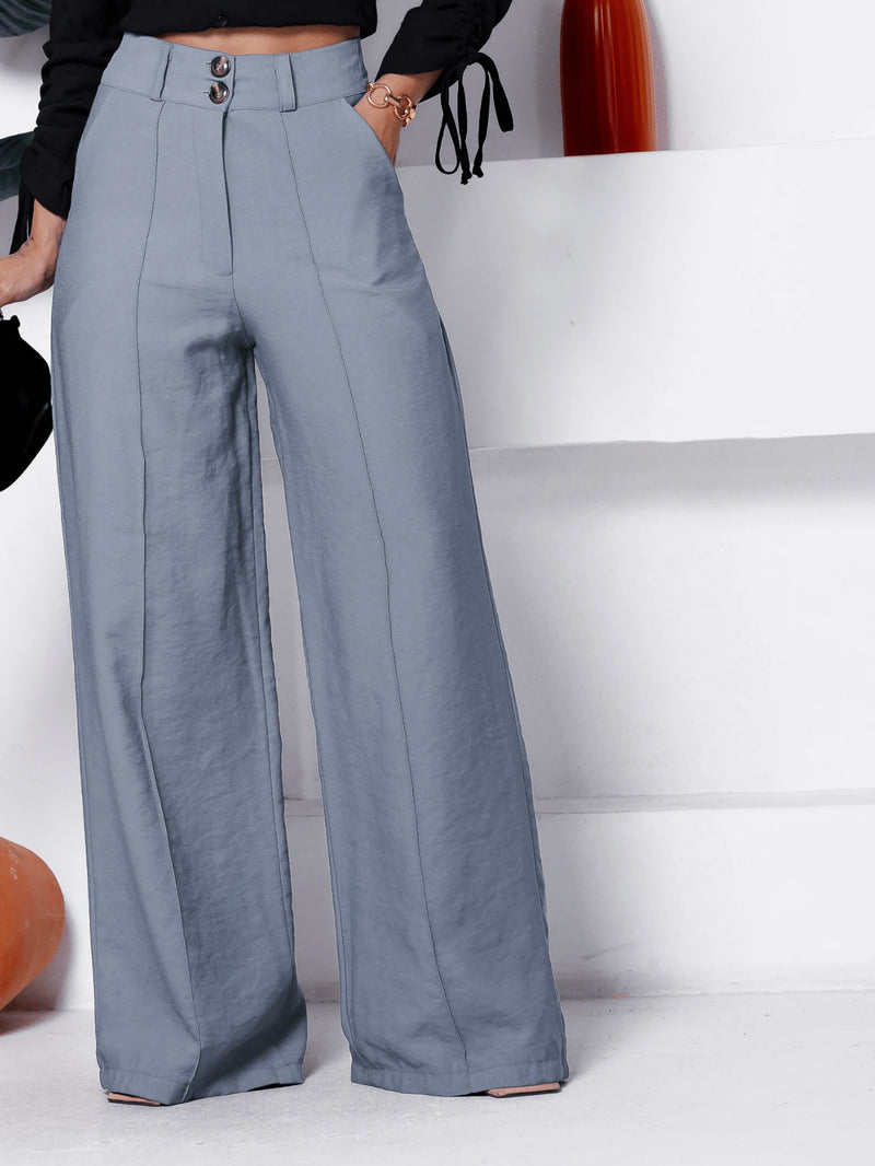 Calça Pantalona Cinza – LARISSA