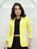 Blazer Alfaiataria Social Feminino Elegante Atemporal Sobretudo Acinturado