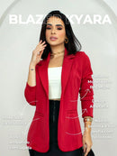 Blazer Alfaiataria Social Feminino Elegante Atemporal Sobretudo Acinturado