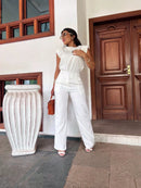 Conjunto Tecido Luis Twill Azul Cadete – VIVIANE