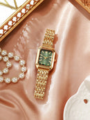 1 Peça Relógio de Pulso Feminino Elegante, Pulseira de Aço Inoxidável, Mostrador Quadrado, Clássico de Luxo a Quartzo, (Sem Caixa de Relógio)