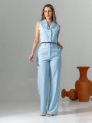 Conjunto Colete e Calça Pantalona – VIVIANE