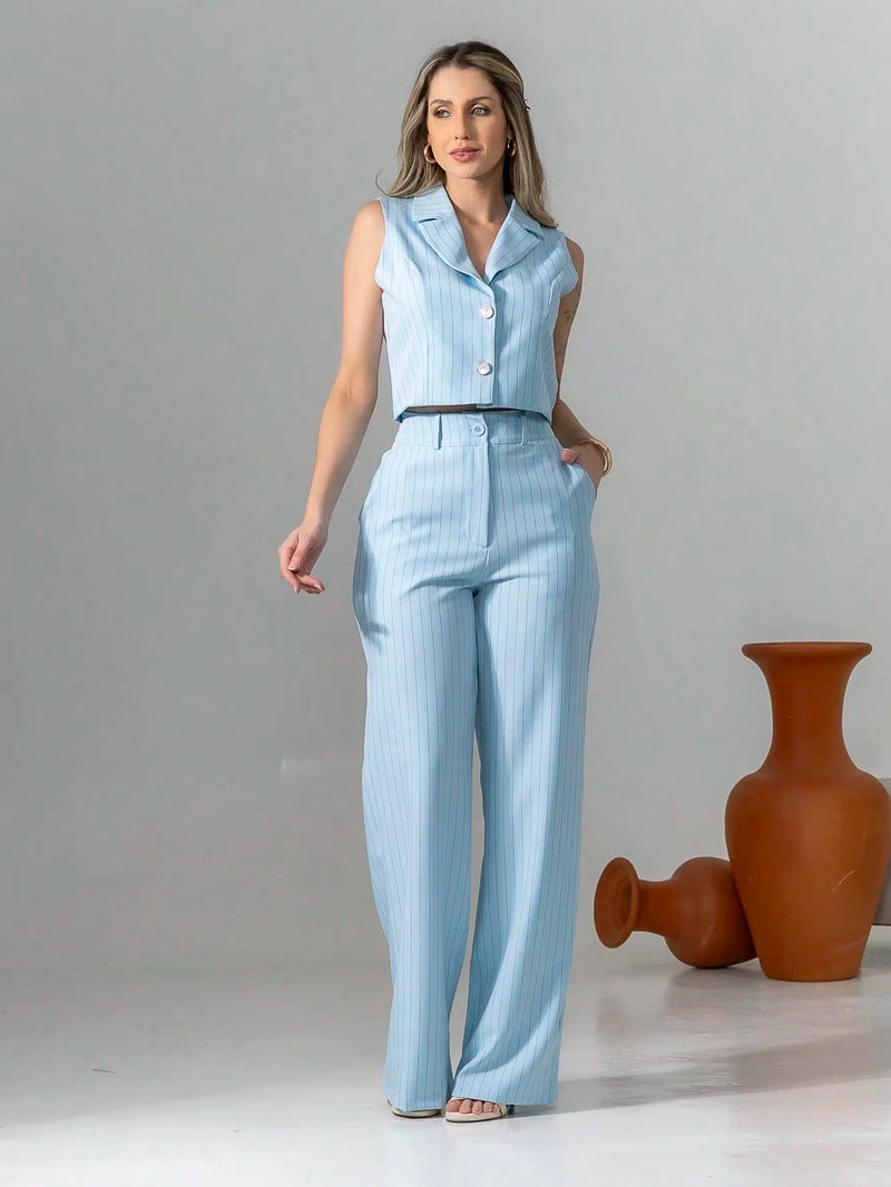 Conjunto Colete e Calça Pantalona – VIVIANE