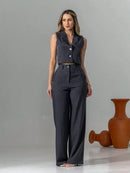 Conjunto Colete e Calça Pantalona – VIVIANE