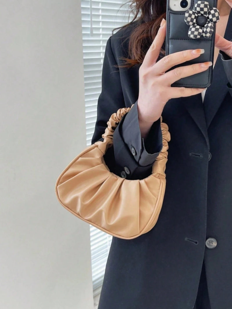 Vendedor IndicadoBolsa de Nuvem Plissada PU Bolsa De Ombro Para Mulheres Nova Moda