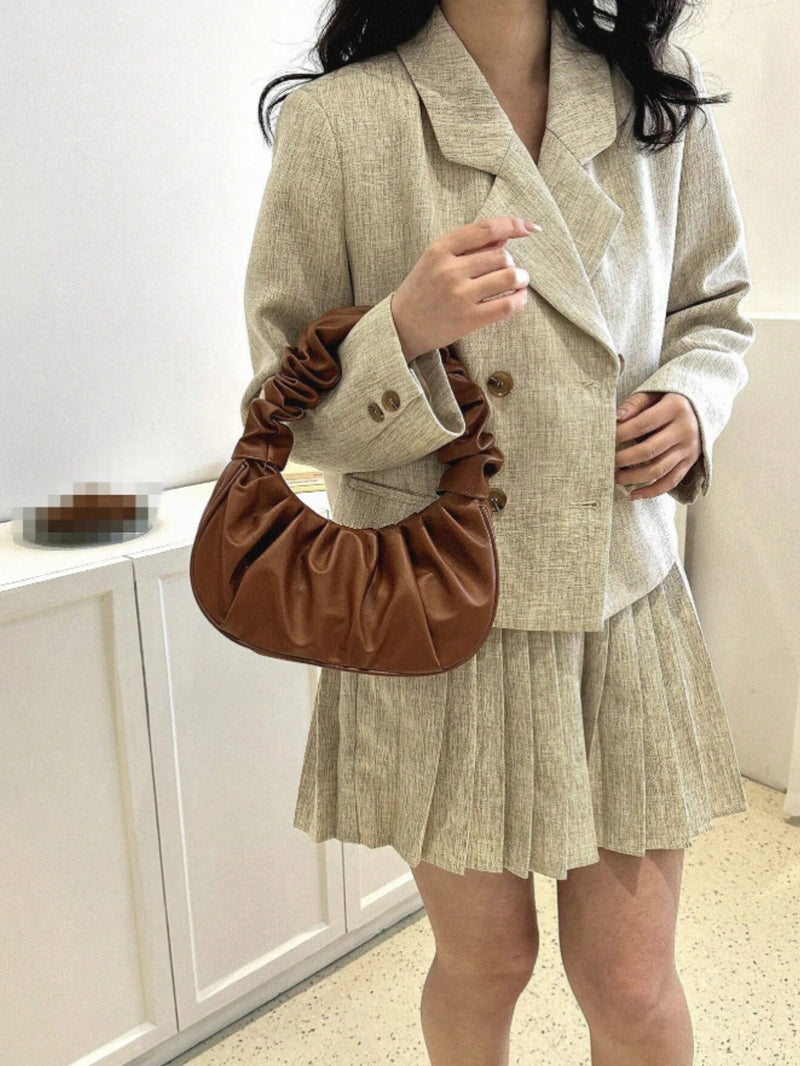 Vendedor IndicadoBolsa de Nuvem Plissada PU Bolsa De Ombro Para Mulheres Nova Moda