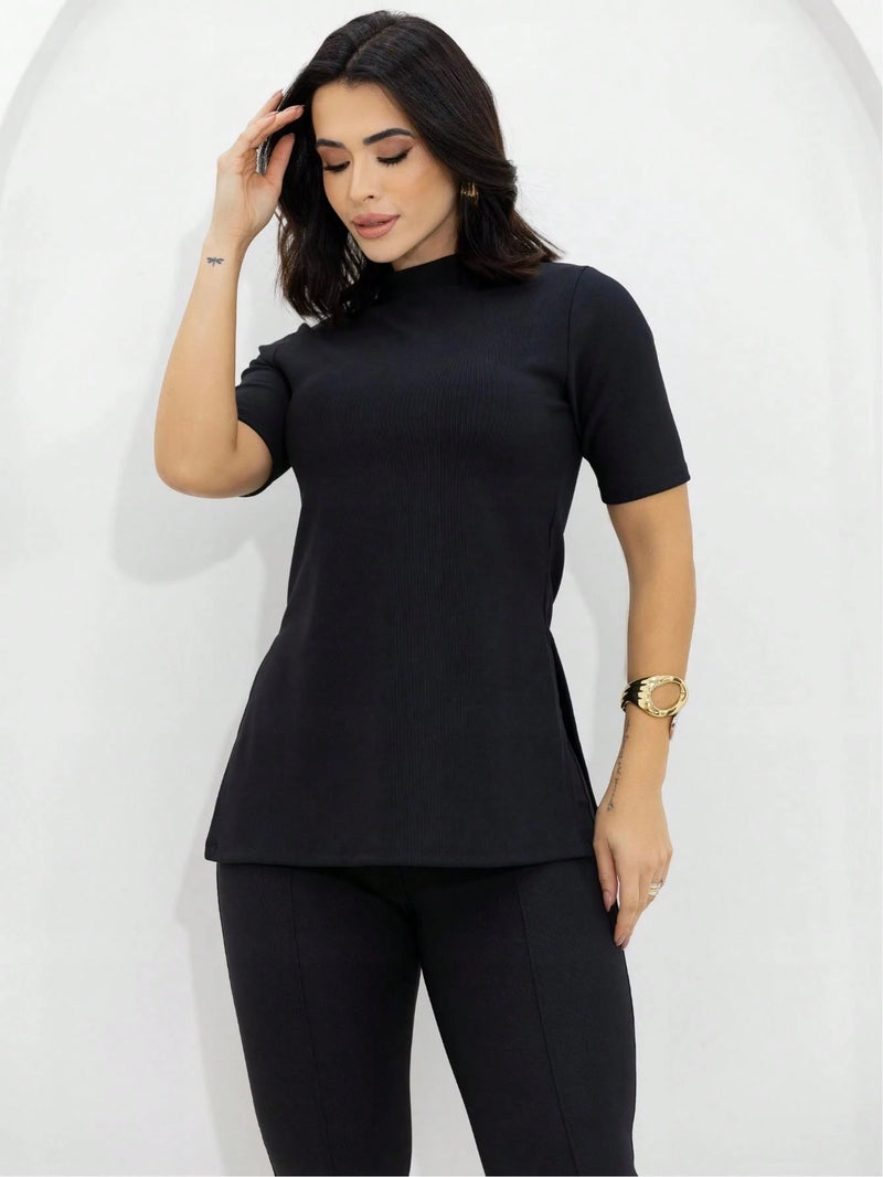 Conjunto Feminina Montaria Beatrice Calça Legging Blusa Gola Alta Premium