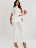 Conjunto Legging e Blusa Gola Alta Marrom – BEATRICE