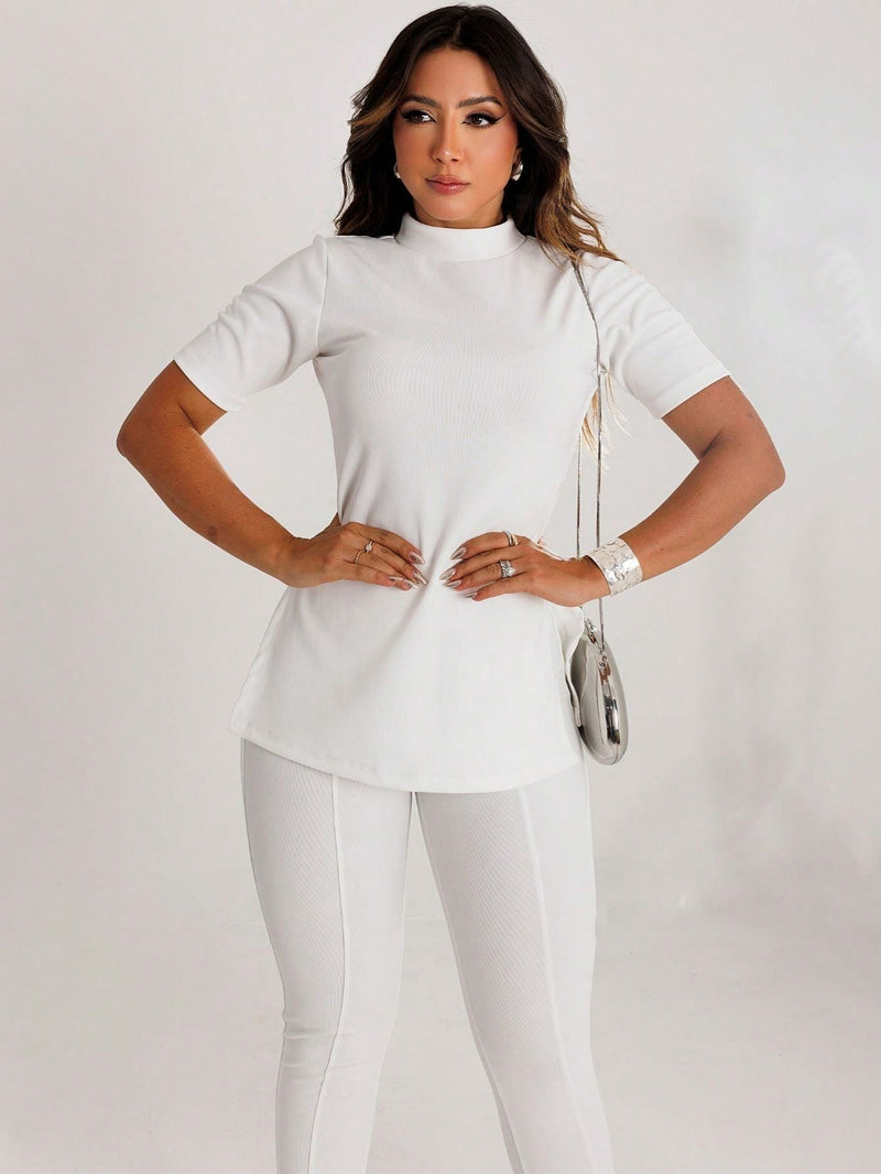 Conjunto Feminina Montaria Beatrice Calça Legging Blusa Gola Alta Premium