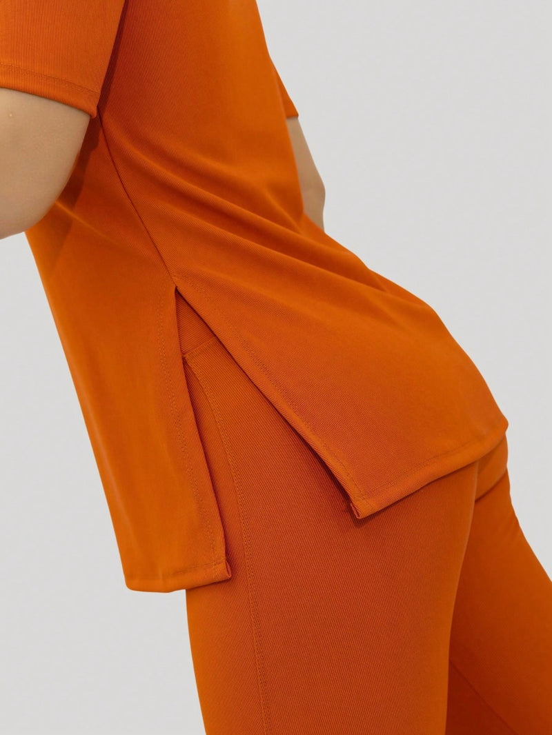 Conjunto Feminina Montaria Beatrice Calça Legging Blusa Gola Alta Premium