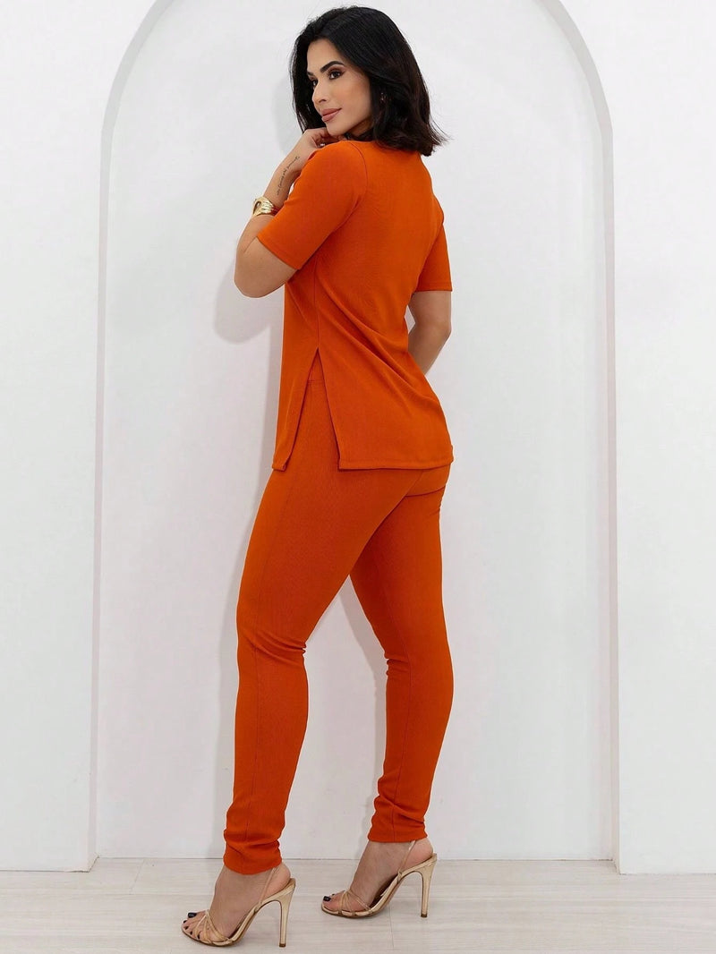 Conjunto Feminina Montaria Beatrice Calça Legging Blusa Gola Alta Premium