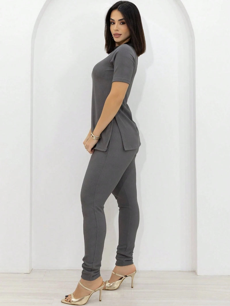 Conjunto Feminina Montaria Beatrice Calça Legging Blusa Gola Alta Premium
