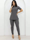 Conjunto Legging e Blusa Gola Alta Marrom – BEATRICE