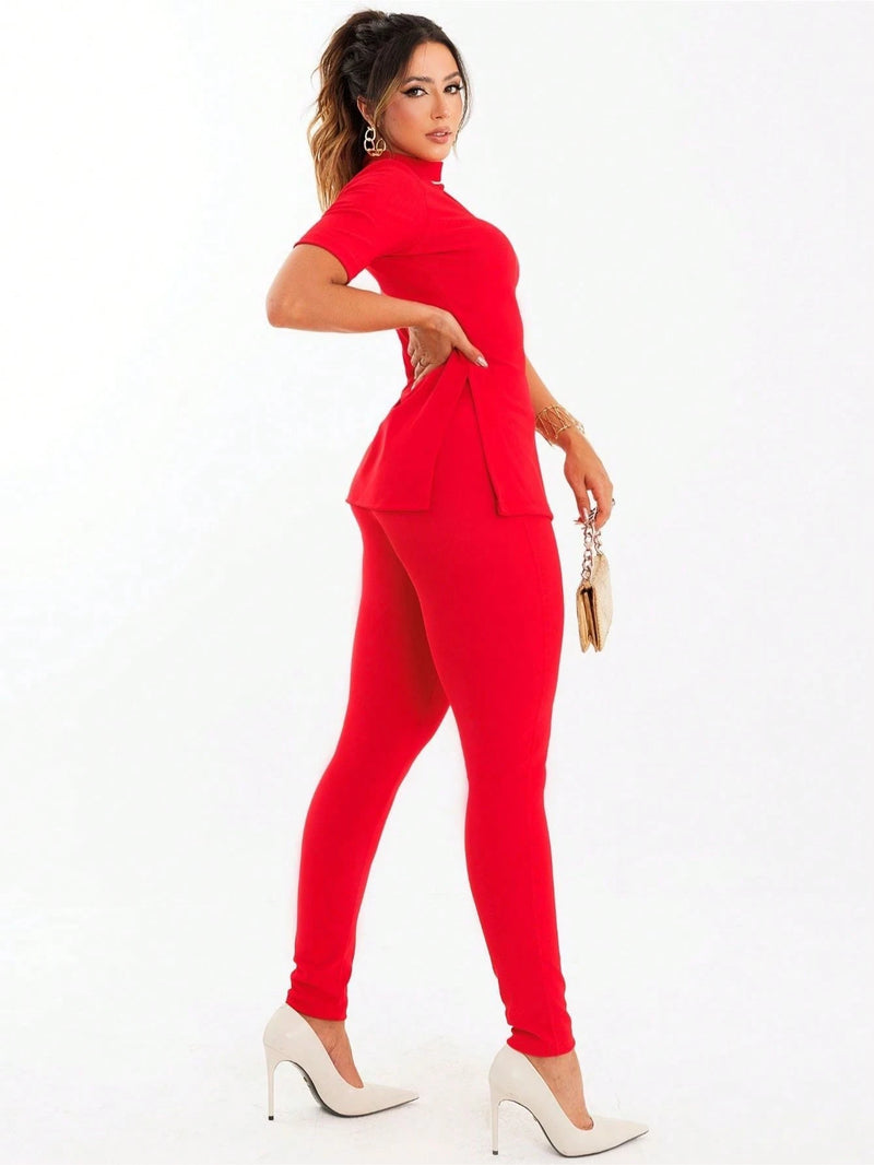 Conjunto Feminina Montaria Beatrice Calça Legging Blusa Gola Alta Premium