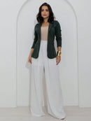 Blazer Alfaiataria Social Feminino Elegante Atemporal Sobretudo Acinturado