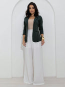 Blazer Alfaiataria Social Feminino Elegante Atemporal Sobretudo Acinturado