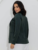 Blazer Alfaiataria Social Feminino Elegante Atemporal Sobretudo Acinturado