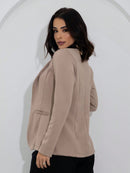 Blazer Alfaiataria Social Feminino Elegante Atemporal Sobretudo Acinturado