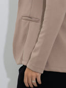 Blazer Alfaiataria Social Feminino Elegante Atemporal Sobretudo Acinturado