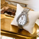 Relógio de Pulso Feminino Pulseira Elástica e plástico. Analógico Prata Rosas de ouro