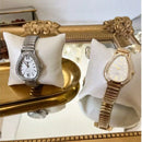 Relógio de Pulso Feminino Pulseira Elástica e plástico. Analógico Prata Rosas de ouro