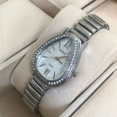 Relógio de Pulso Feminino Pulseira Elástica e plástico. Analógico Prata Rosas de ouro