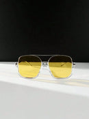 Óculos de sol de proteção solar de meia armação e feixe duplo para homens e mulheres