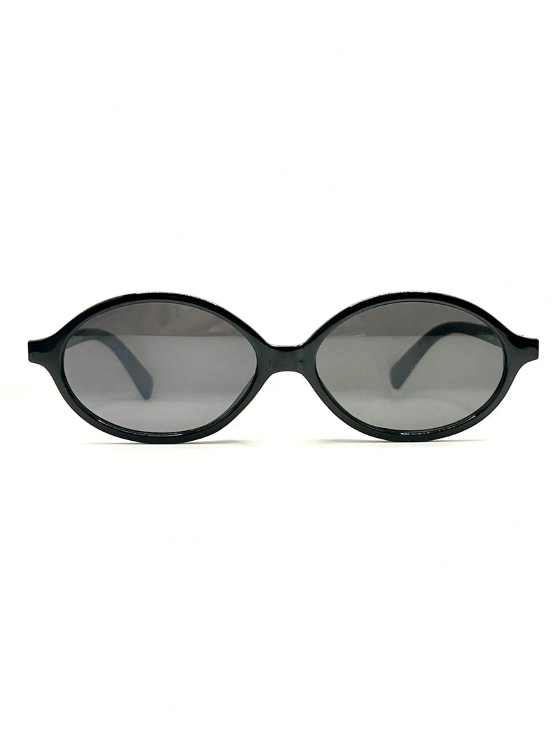 Óculos de sol feminino meio redondo retrô proteção uv400 da moda 2025 resistente estiloso oval