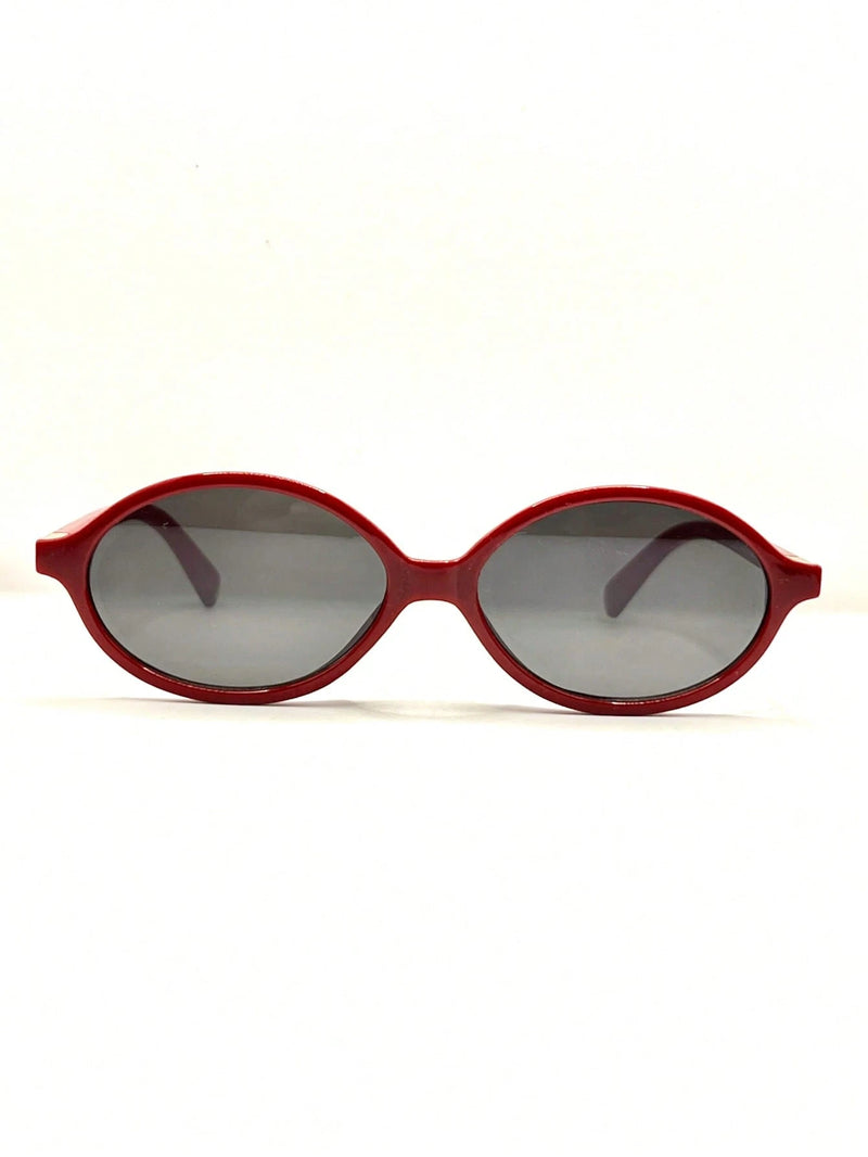 Óculos de sol feminino meio redondo retrô proteção uv400 da moda 2025 resistente estiloso oval