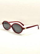 Óculos de sol feminino meio redondo retrô proteção uv400 da moda 2025 resistente estiloso oval