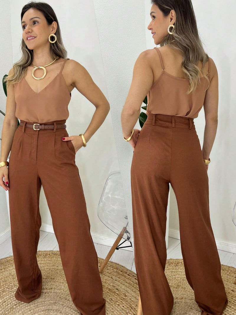 Calça Pantalona Linho Feminina – ISADORA