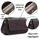 Vendedor IndicadoBolsas Feminina 2 Fivela Delicada Versátil Alça De Ombro Modelo Baguete