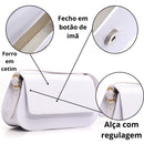 Vendedor IndicadoBolsas Feminina 2 Fivela Delicada Versátil Alça De Ombro Modelo Baguete