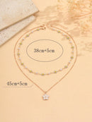 2 Peças/Conjunto Colar Gargantilha Elegante de Verão com Pérolas Falsas, Colar Pendente Irregular de Estrela do Mar de Liga Estilizada com Pérolas Falsas, Joia Feminina para Uso Diário, Viagem, Festival de Música, Festa