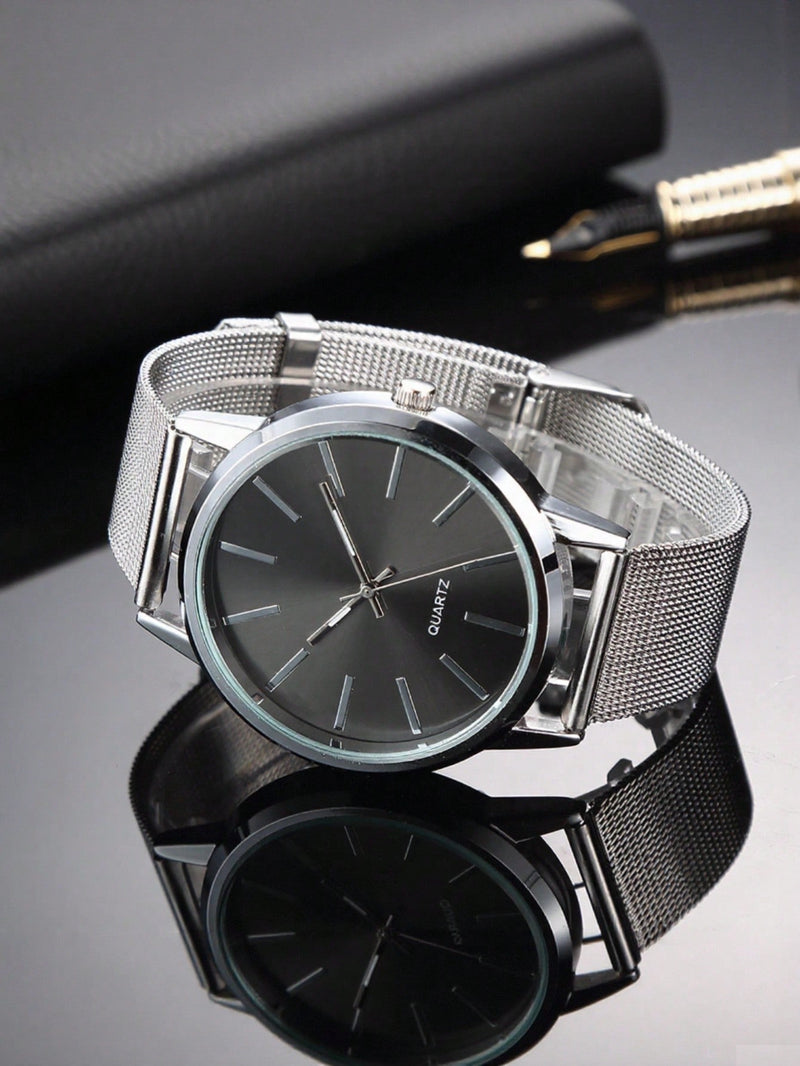 1 Peça Relógio de Pulso Feminino de Luxo, Moderno e Simples, Grande Mostrador de Barra Escala, Relógio de Quartzo para Mulheres, Presente, Relogio Masculino, Opção Ideal para Presentes (Apenas o Relógio de Pulso)