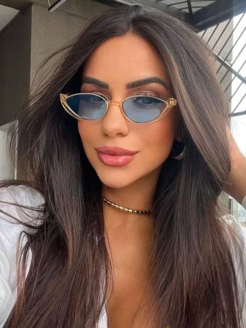 1 Par de Óculos de Moda Estilo Gatinho para Mulheres para Decoração, Acessórios Elegantes para Praia, Acessórios de Praia para Mulheres, Óculos Escuros, Básicos da Moda, Roupas Outono Inverno para Mulheres, Casual para Negócios, Presentes