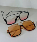 Óculos de sol de proteção solar de meia armação e feixe duplo para homens e mulheres