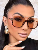 Óculos de sol de proteção solar de meia armação e feixe duplo para homens e mulheres