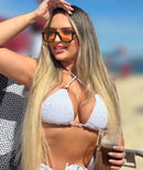 Óculos de sol de proteção solar de meia armação e feixe duplo para homens e mulheres