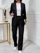 Vendedor IndicadoZalla Conjunto blazer de manga 3/4 e calça pantalona cintura alta modelo social e elegante