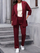 Vendedor IndicadoZalla Conjunto blazer de manga 3/4 e calça pantalona cintura alta modelo social e elegante