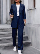 Vendedor IndicadoZalla Conjunto blazer de manga 3/4 e calça pantalona cintura alta modelo social e elegante