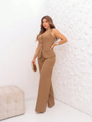 Vendedor IndicadoConjunto Feminino 2025 – Colete e Calça Social – Look Elegante para Trabalho – Estilo Alfaiataria