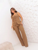 Vendedor IndicadoConjunto Feminino 2025 – Colete e Calça Social – Look Elegante para Trabalho – Estilo Alfaiataria