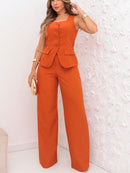 Vendedor IndicadoConjunto Feminino 2025 – Colete e Calça Social – Look Elegante para Trabalho – Estilo Alfaiataria