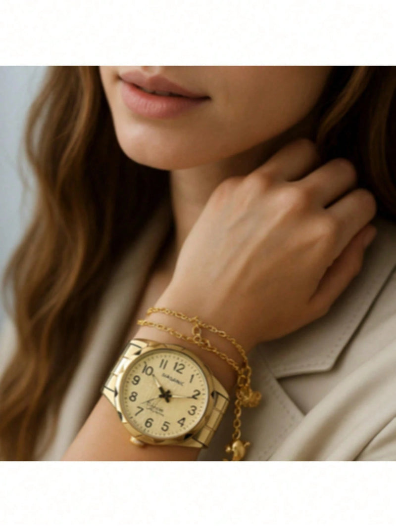 Vendedor Indicado
Relógio Feminino Quartzo Dourado Banhado a Ouro 18k Original a Prova d'água