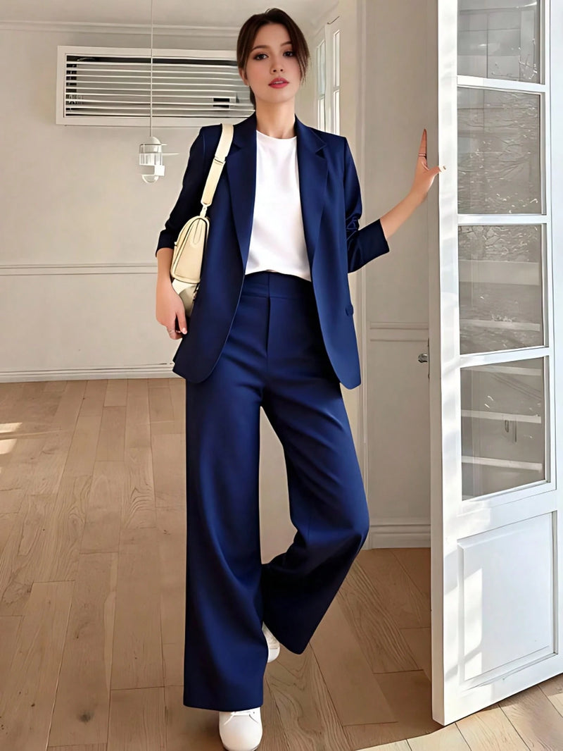 Conjunto Blazer 3/4 e Calça Bordô – VIVIANE