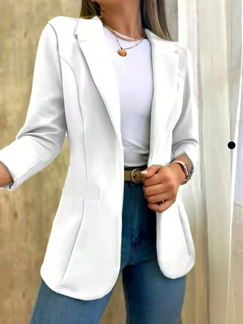 Vendedor Indicado
Blazer Social Alfaiataria Feminino Sobretudo Manga longa Elegante