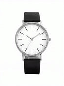 1 Peça Relógio de Pulso Feminino de Luxo, Moderno e Simples, Grande Mostrador de Barra Escala, Relógio de Quartzo para Mulheres, Presente, Relogio Masculino, Opção Ideal para Presentes (Apenas o Relógio de Pulso)