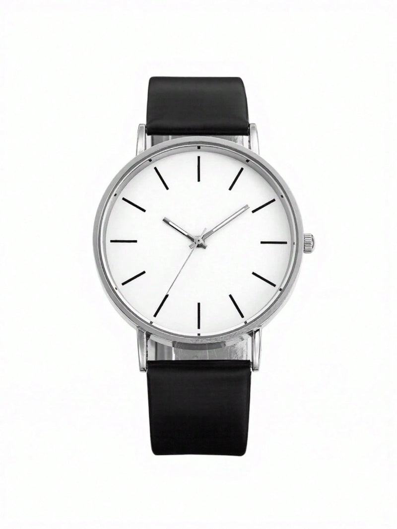 1 Peça Relógio de Pulso Feminino de Luxo, Moderno e Simples, Grande Mostrador de Barra Escala, Relógio de Quartzo para Mulheres, Presente, Relogio Masculino, Opção Ideal para Presentes (Apenas o Relógio de Pulso)